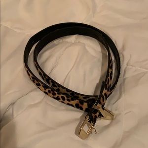 Skinny cheetah belt